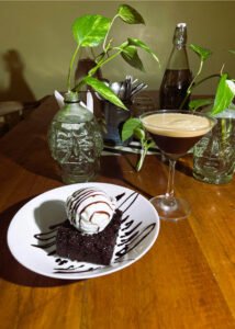 cocktail and dessert pairings, geist, sola, pondicherry, bangalore, mumbai, atelier V, churros, espresso, martini, gluten free, mango, brownie